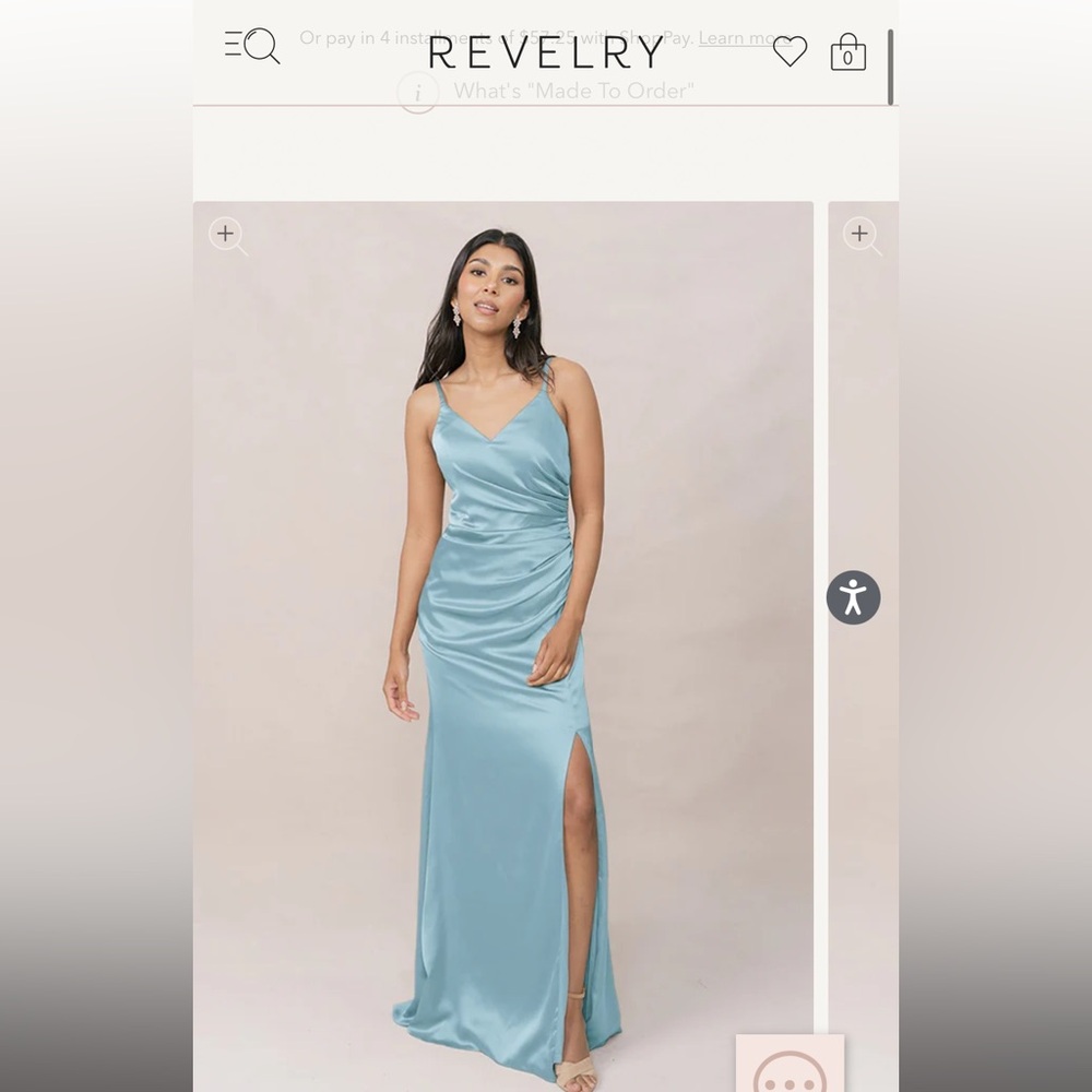 Revelry Women's Blue Satin Maxi Dress